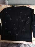 Sweter czarny w gwiazdki r. XL