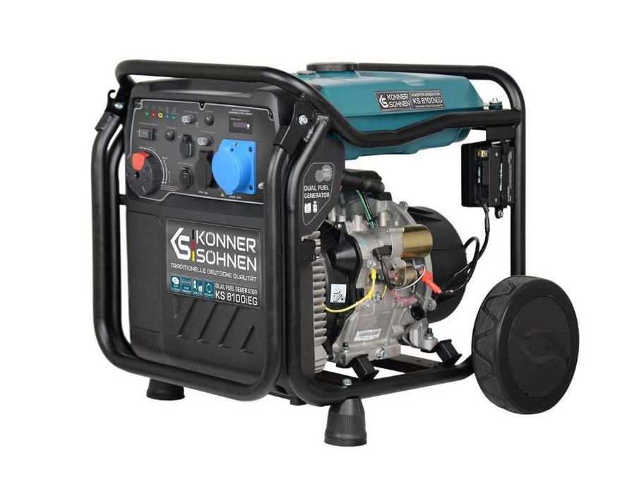 НОВI! Інверторний газ-бензин генератор «Konner & Sohnen» KS 8100iEG