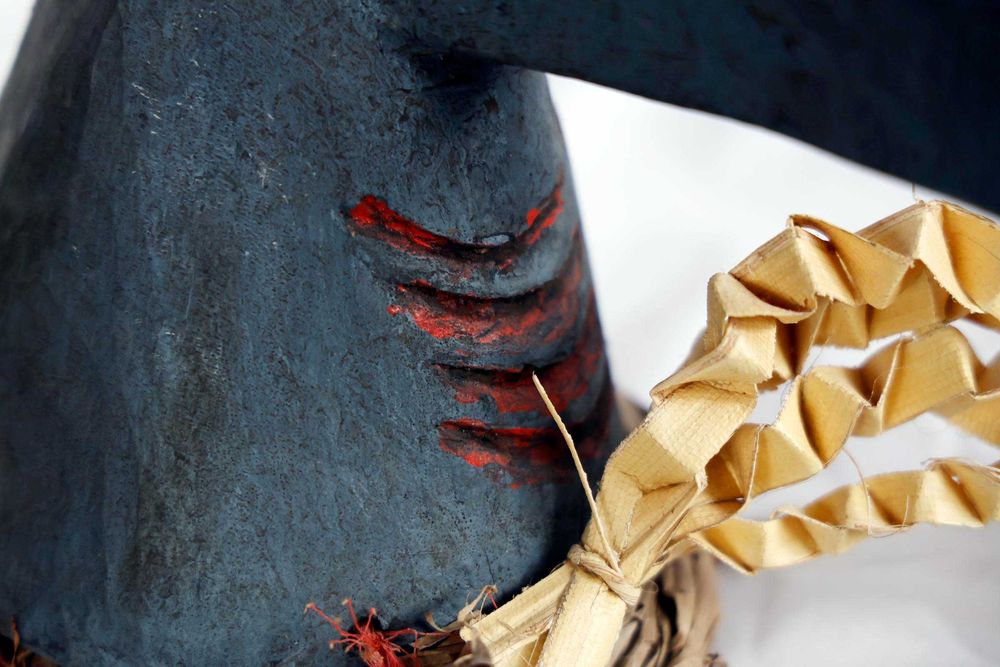 Escultura de madeira pintada, Bijagó Guiné-Bissau