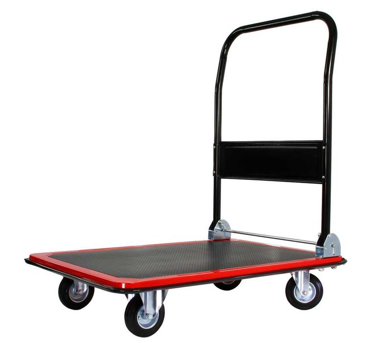 Wózek platformowy transportowy 300 kg składany z odbojem