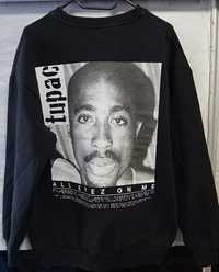 Bluza Hoodie Bershka 2Pac All Eyez On Me Hip Hop Rap Vintage L