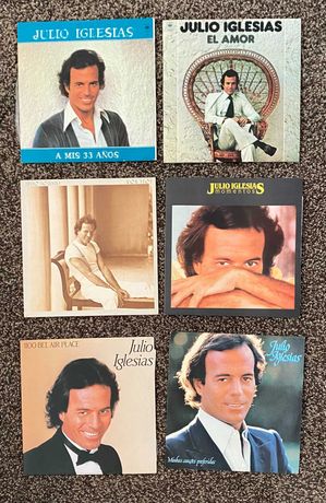 Discos de Julio Inglesias, seis álbuns em vinil p/ colecionadores