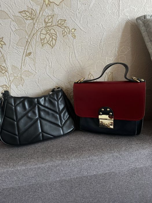 Сумка багет waikikiі червона шкіряна