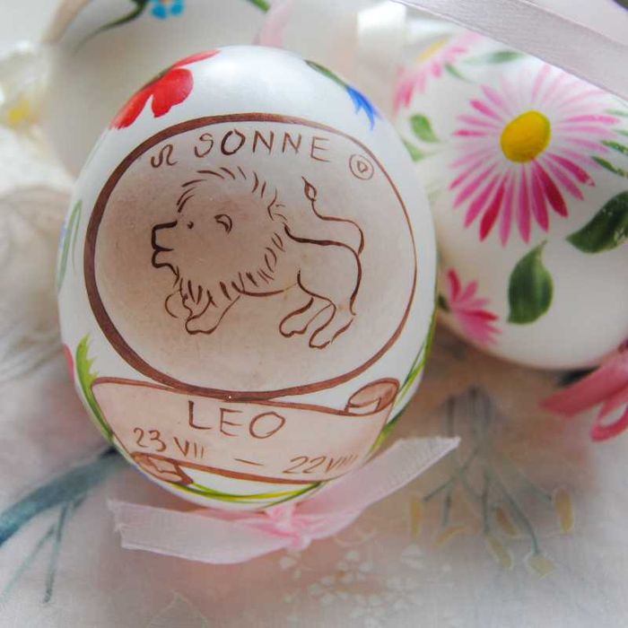 Pisanka znak zodiaku Lew