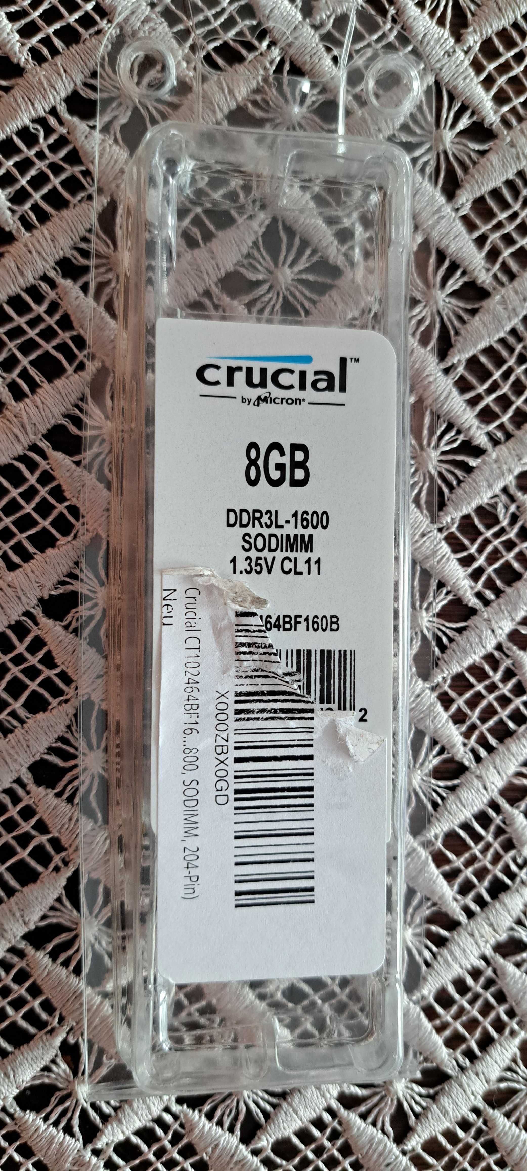 Pamiec RAM DDR3L crucial ct102464bf160b.v16fpd 8gb