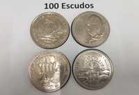 4 moedas de 100 Escudos – Várias