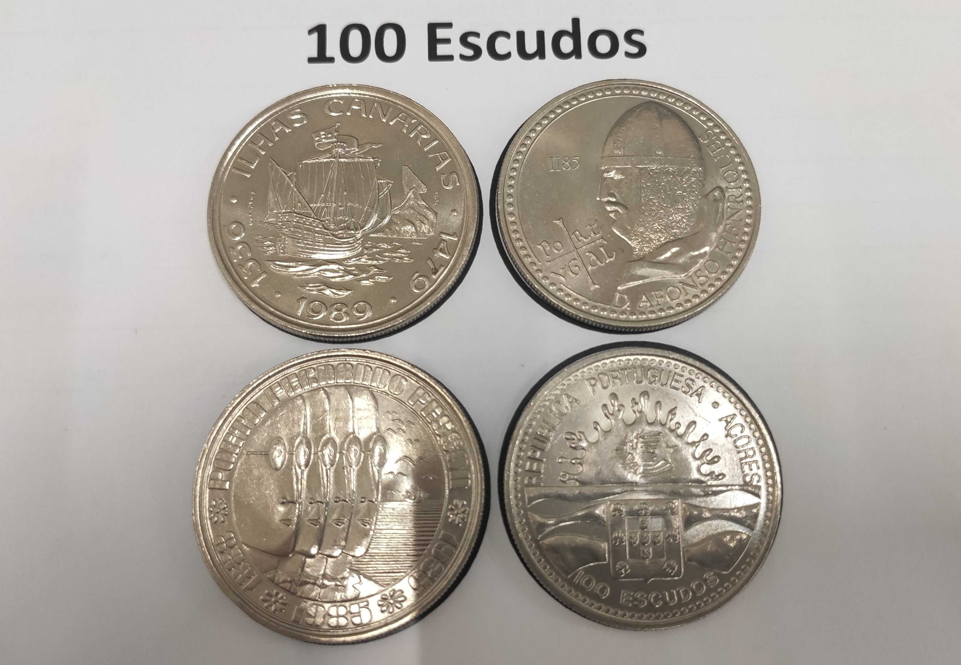 4 moedas de 100 Escudos – Várias