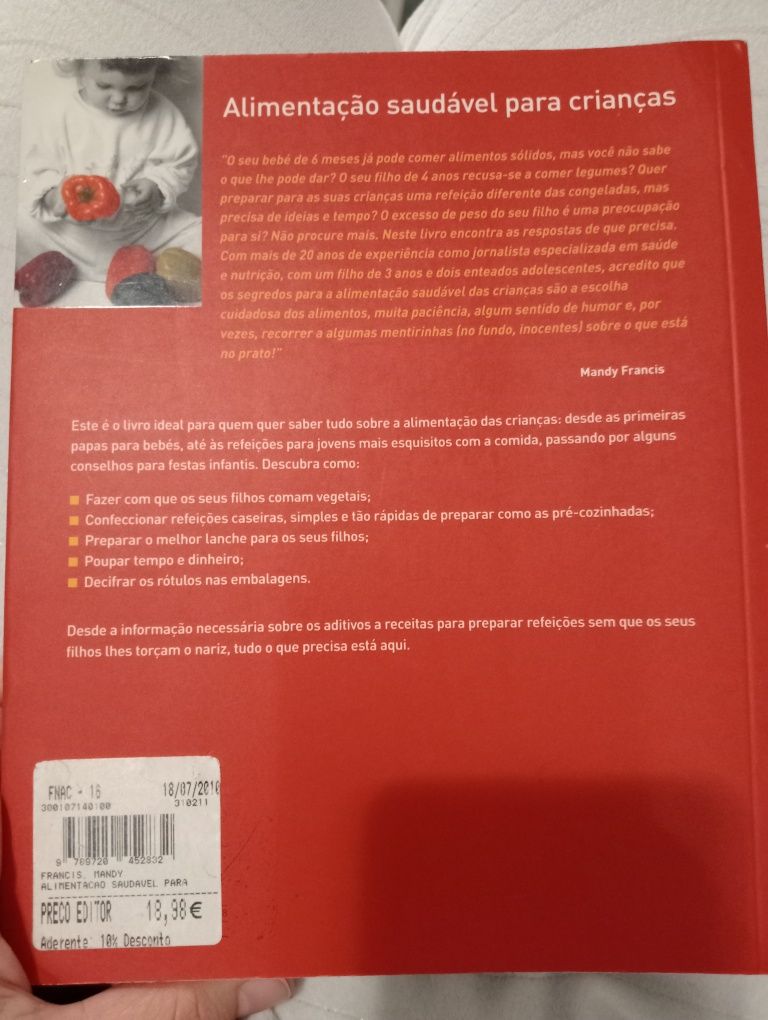 Livro Alimentação saudável para crianças