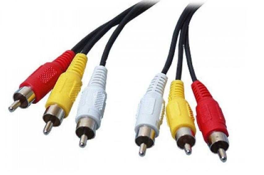 Кабель 3xRCA (тюльпаны) аудио-видео (для Т2 и спутникового)
