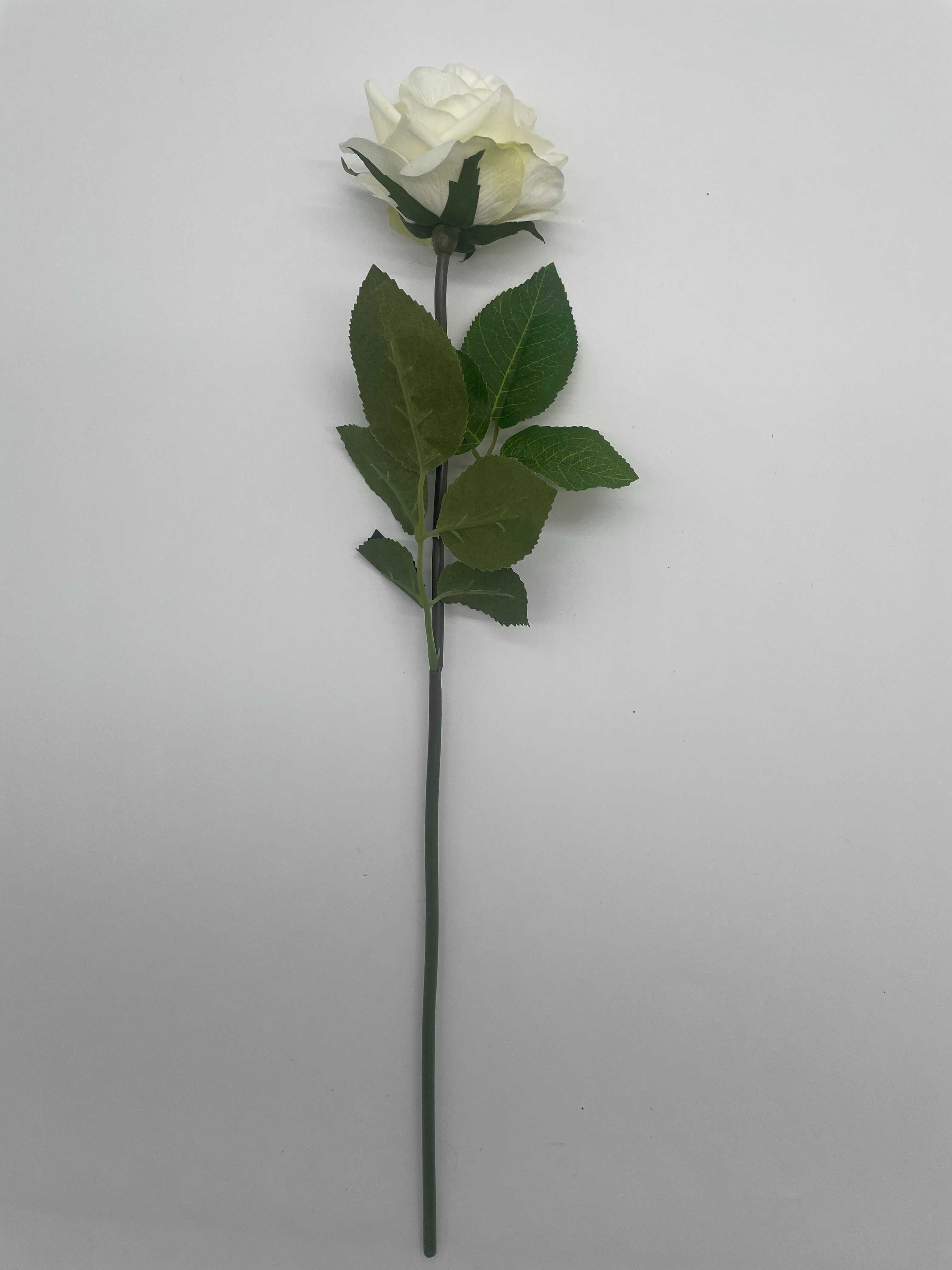 Róża 44 cm Biała Jakość Premium Jak żywa
