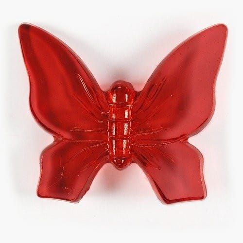 Korale akrylowe Motyl 35/42 (1szt) Czerwone