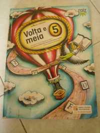 Manual Português 5º ano - Volta e meia, da editora Raíz.