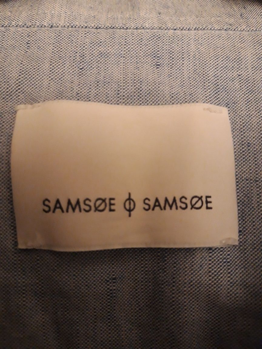 Nowa koszula Samsoe Samsoe, rozmiar L, męska, len, bawełna