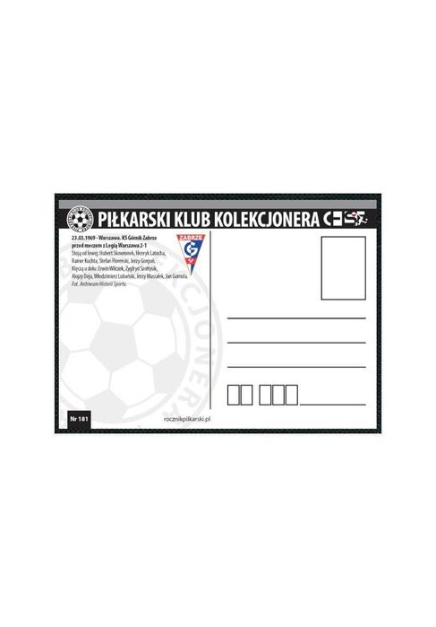 Pocztówka - 23.03.1969 Górnik Zabrze