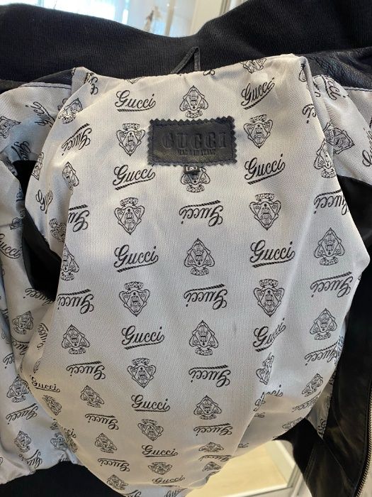 Куртка детская кожаная в стиле Gucci