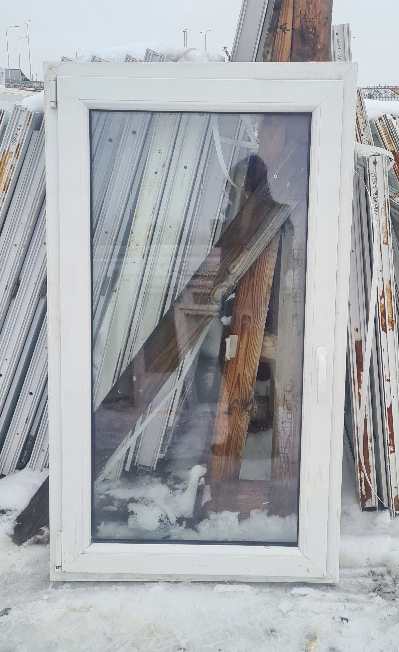 OKNA KacprzaK OKNO PCV 81x141 Używane Plastikowe Szare Lider Okna OLX