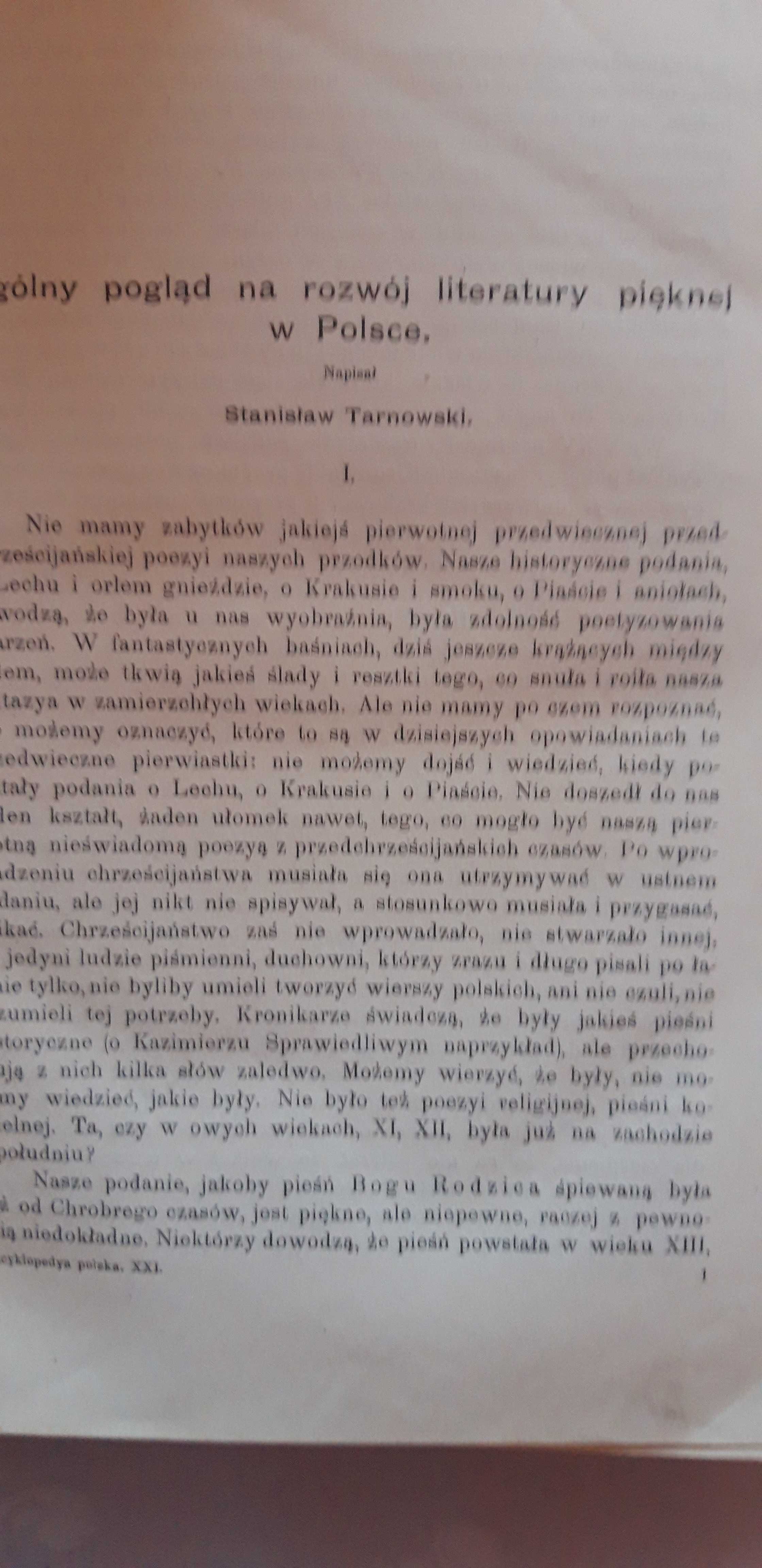 Dzieje Literatury Pięknej w Polsce ,T. 1-2 - Kraków . 1918, opr.