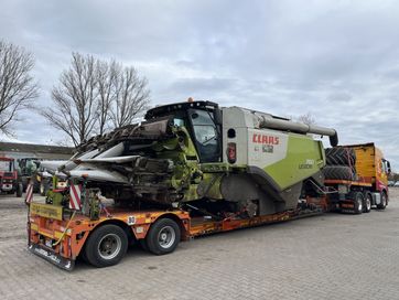 Transport maszyn rolniczych Claas i innych, maszyn budowlach