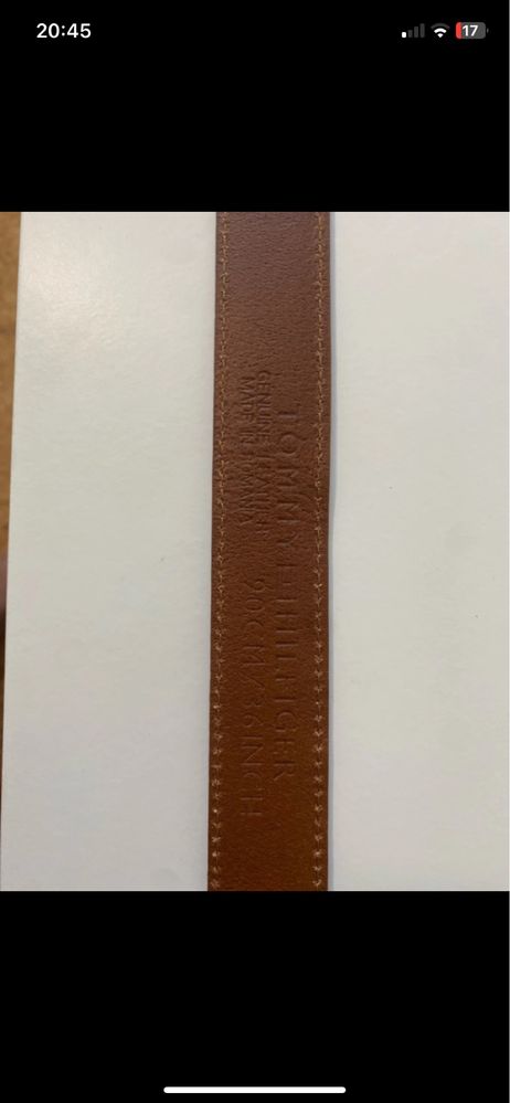 Cinto Tommy Hilfiger ‘HUDSON 3.0’ em Couro - Novo