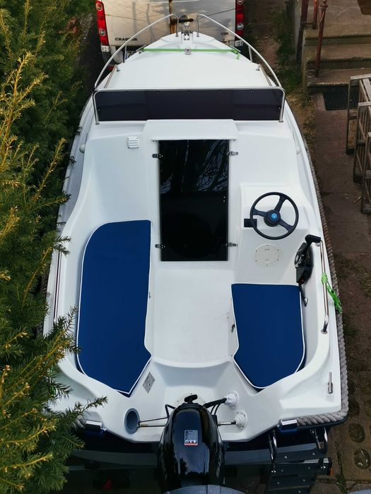 NOWA Łódź motorowa kabinowa 5m + NOWY silnik 20km Suzuki