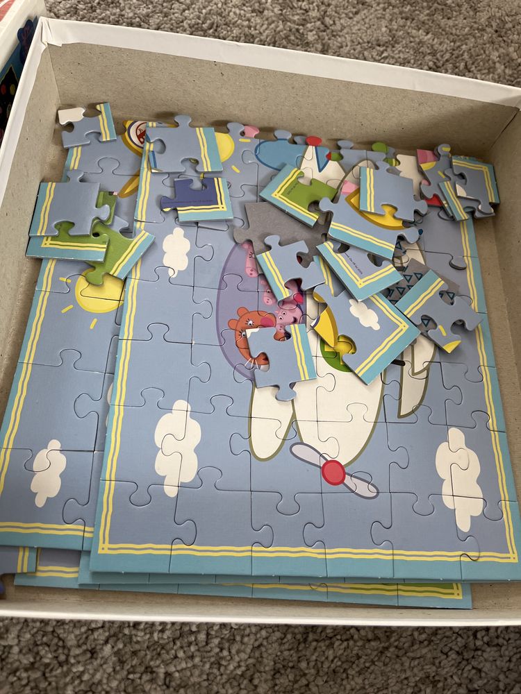 Peppa pig 5 szt maskotki gra puzzle zestaw