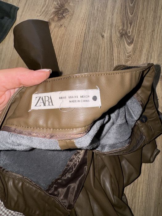 Штани брюки зара zara шкіряні кожаные