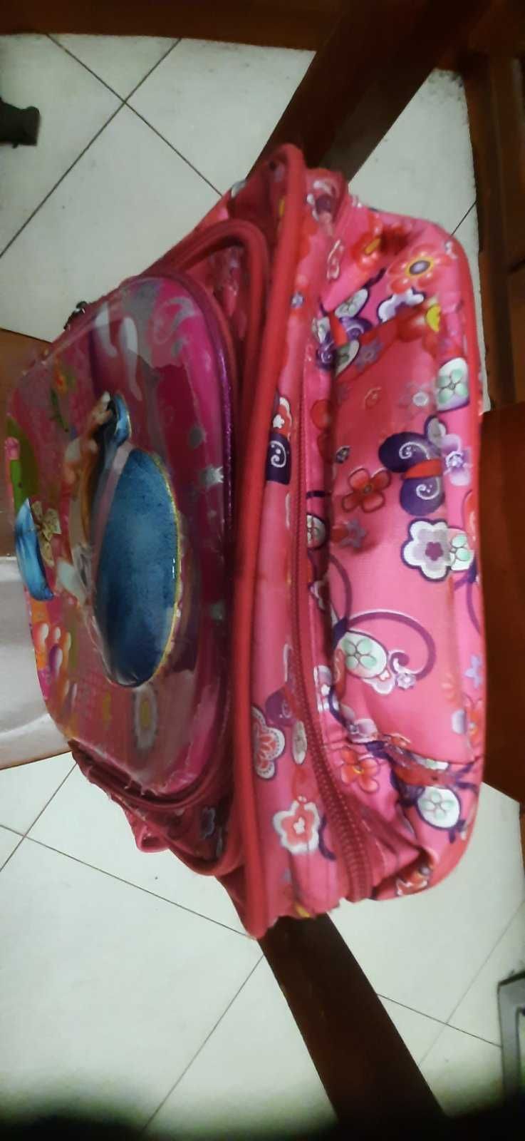 рюкзак ранец для девочки  яркий розовый 35х40