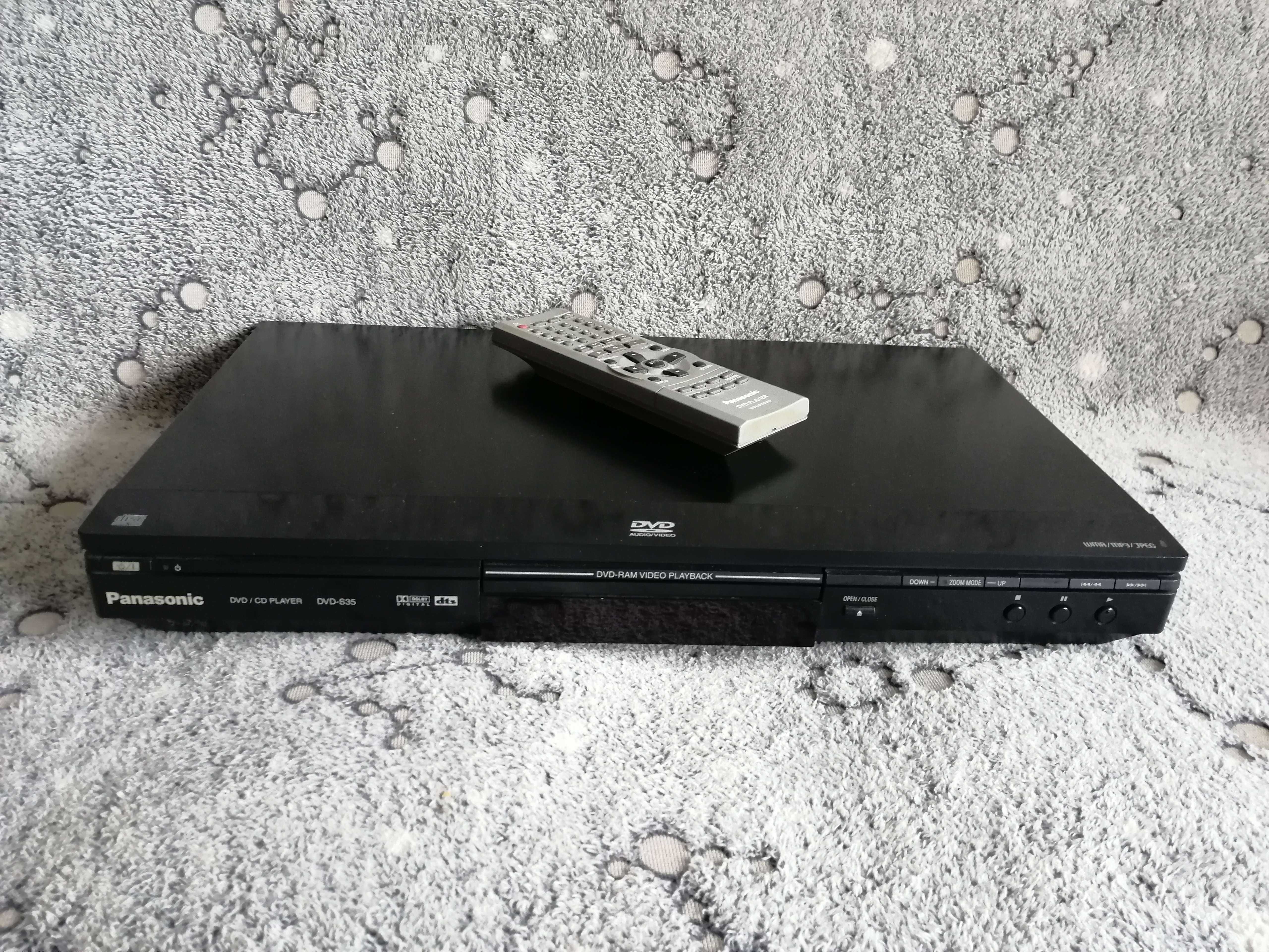 Odtwarzacz DVD, CD Panasonic DVD-S35 z pilotem