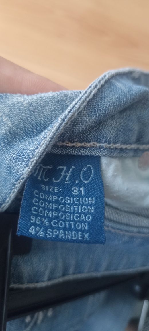 Jenasy vintage dzwony szerokie spodnie MH.O jeans original lata 90 bio