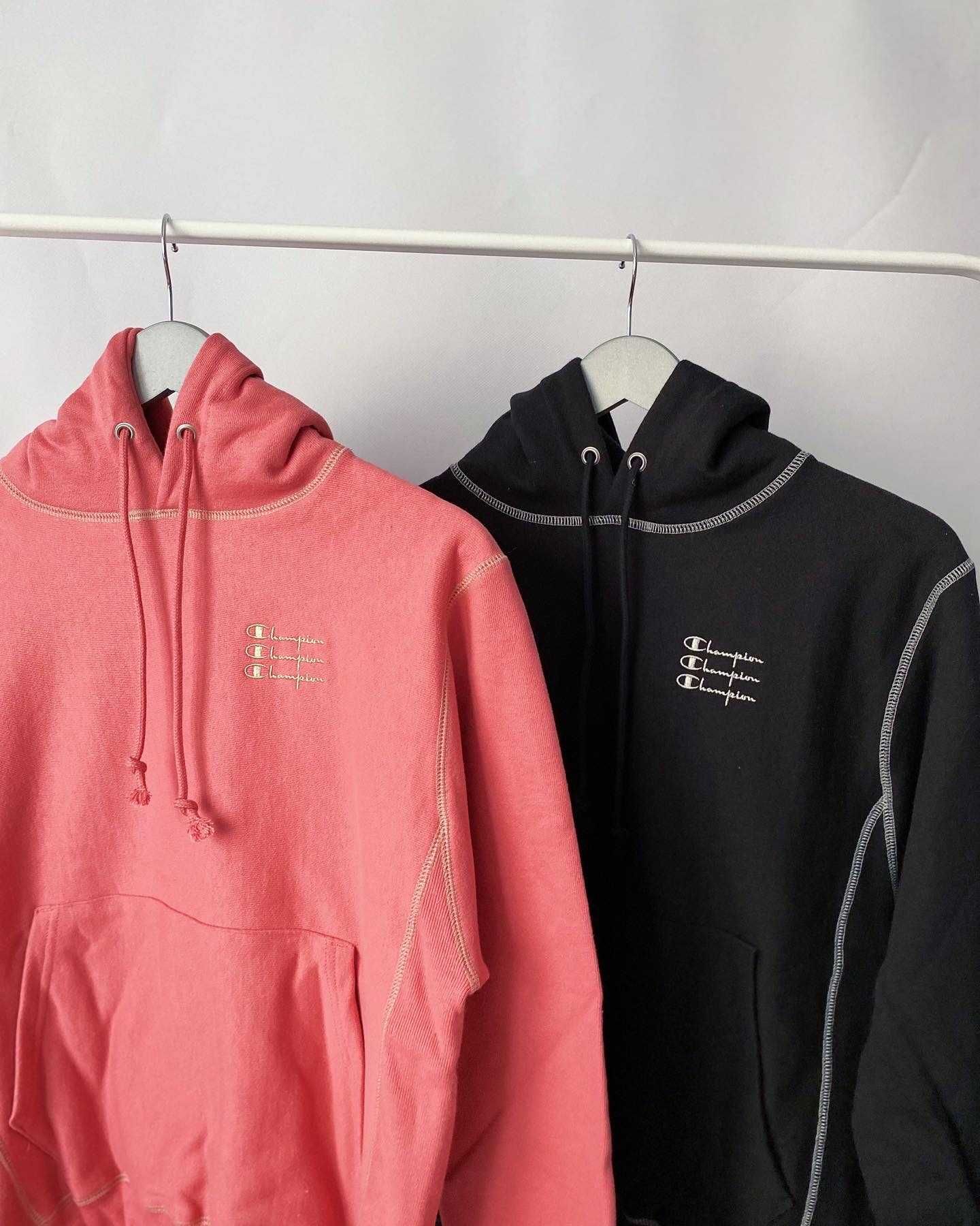 Худі Champion triple logo - pink & black [S size]