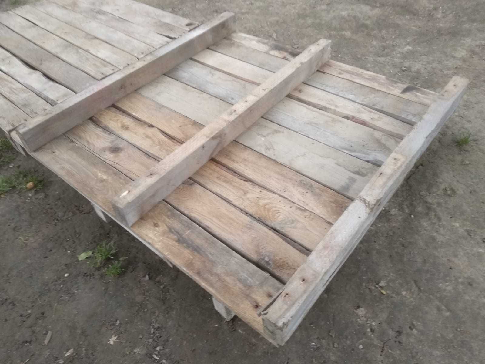 Palety 110x110-cm 3 belki pełne deskowanie - podest ścieżka taras płot