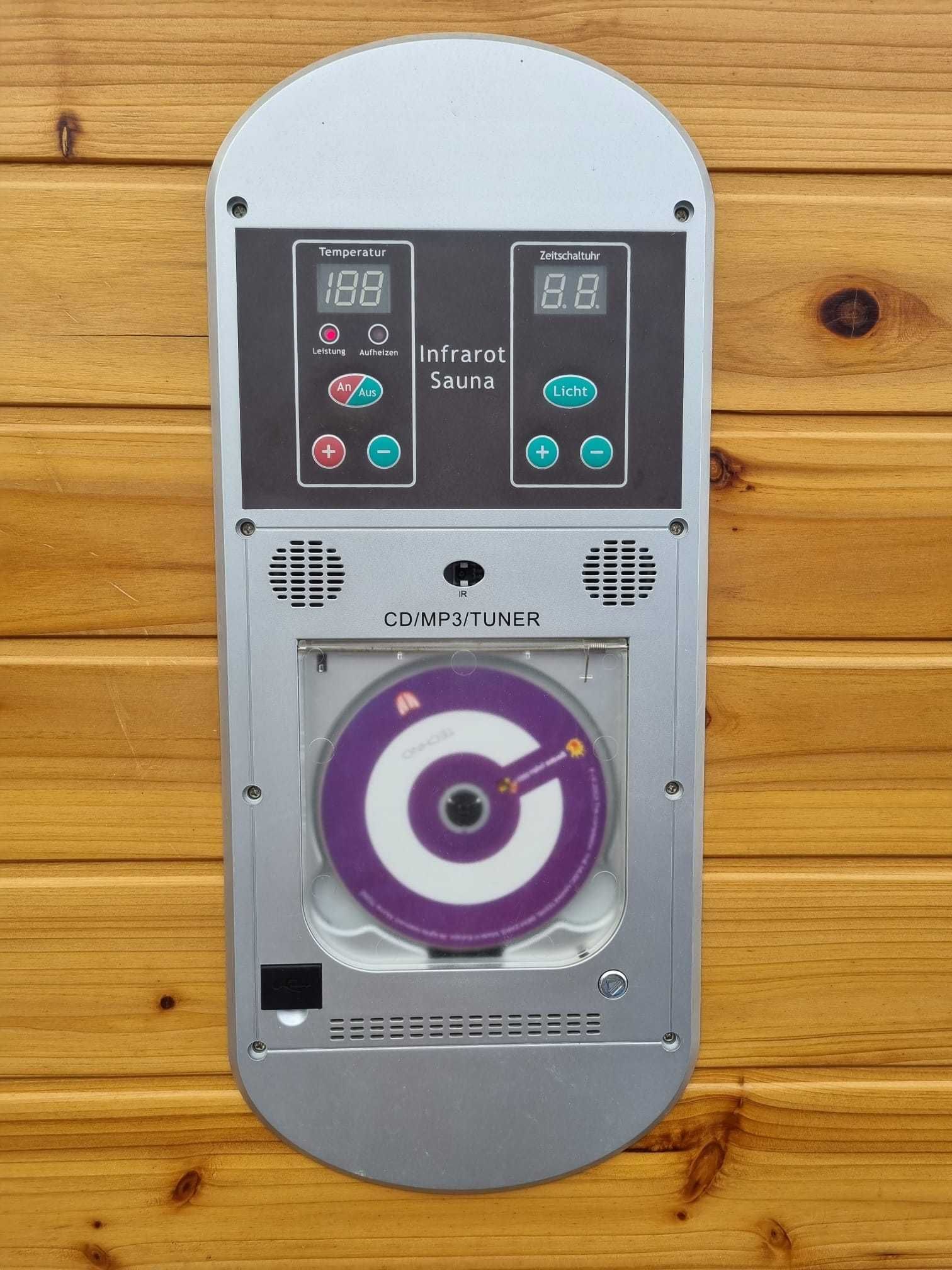 Sauna na podczerwień szklana Infrared infra red Radio LED USB MP3 okna