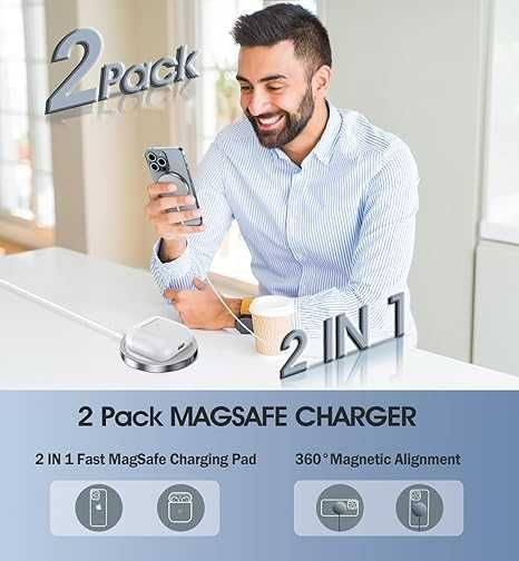 2 x ładowarka indukcyjna Qi 15W do iPhone 12, 13, 14, 15, 16 Oandys