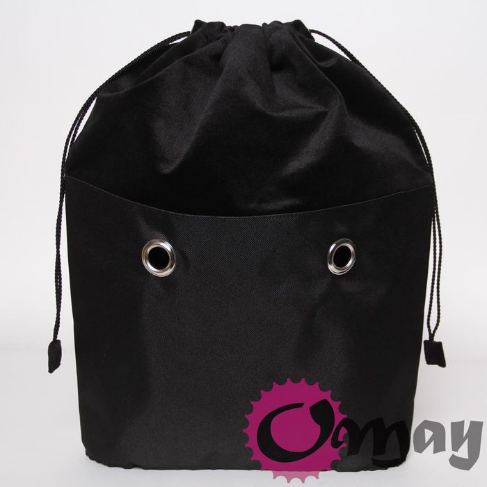 CZARNY WELUR organizer do OBAG URBAN worek 2 kieszenie komin VIP OMAY