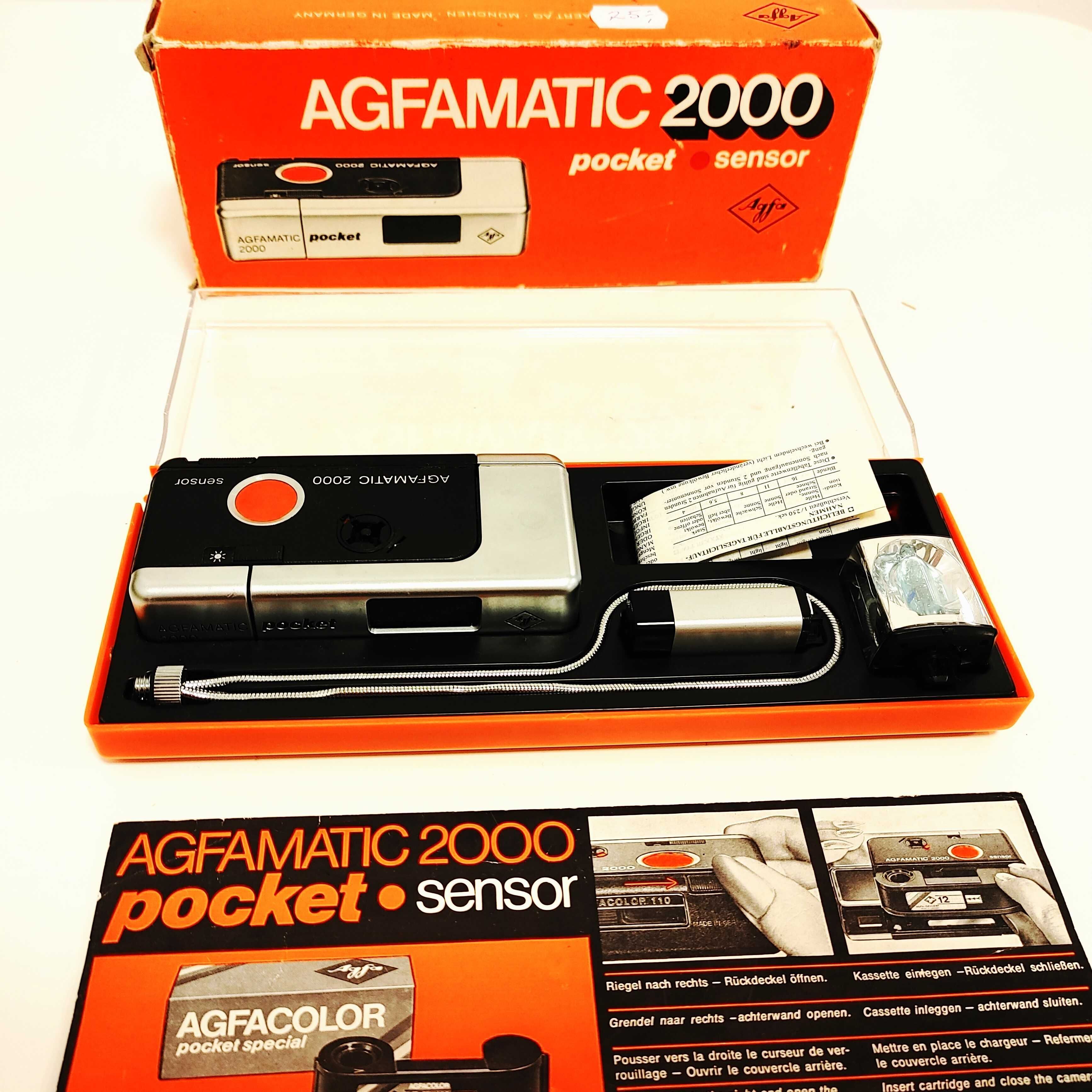 Kolekcjonerski komplet aparat fotograficzny AgfaMatic 2000  PUDEŁKO