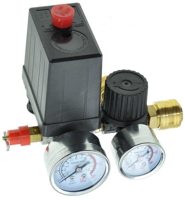 Автоматика компрессора 220V 12Bar в сборе с редуктором комп240