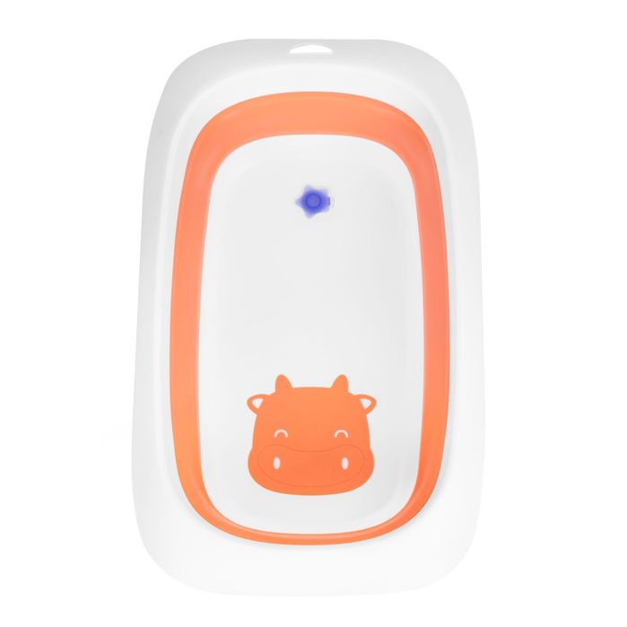 Wanienka dla dzieci wanna składana z odpływem 81 cm - Krówka