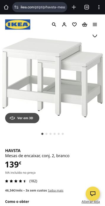 Mesas Encaixe IKEA Havsta