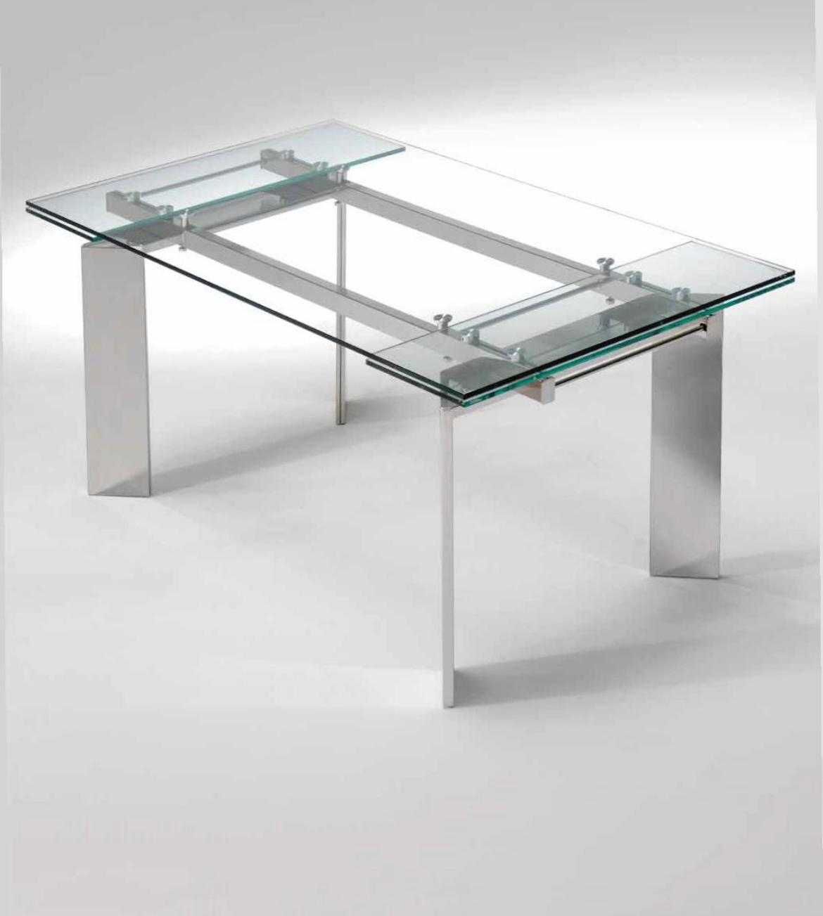Mesa com tampo em vidro extensível em optimo estado