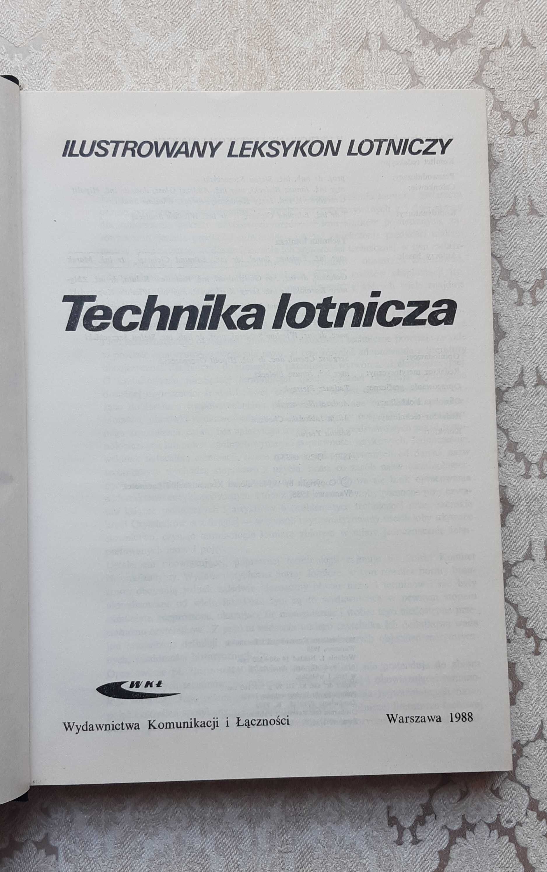 Książka "technika Lotnicza ilustrowany leksykon lotniczy "