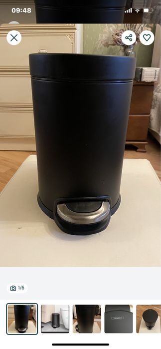 Ведро для ванной Hansgrohe 3л. Черный матовый