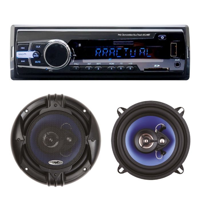 Radio MP3 MP3 PNI 8524BT 12/24V 4x45w + głośniki HiFi650, 120W, 16,5 c