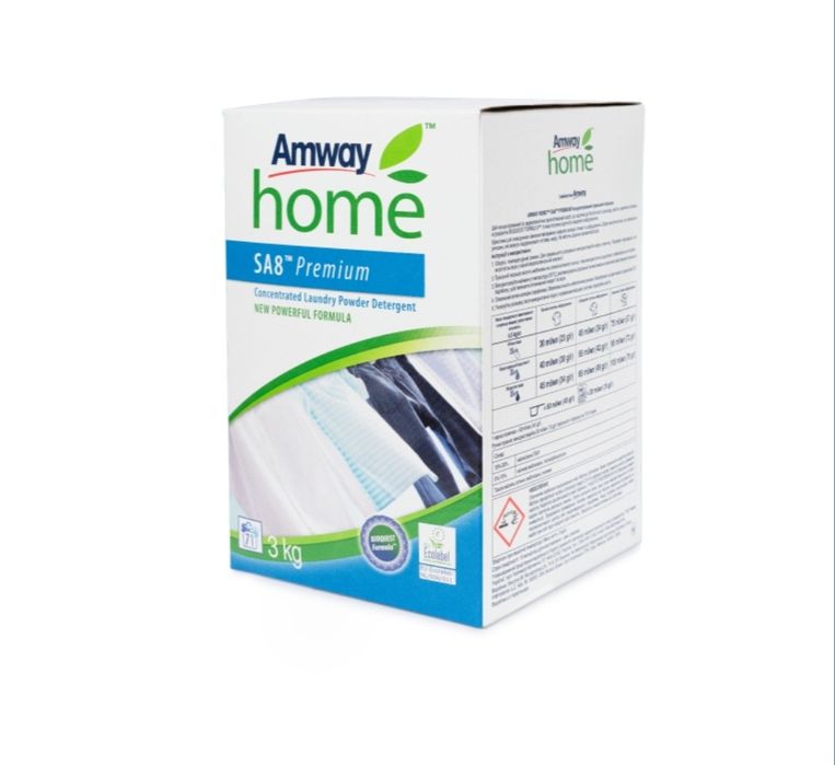 Amway Home™ SA8™ Premium Концентрований пральний порошок.