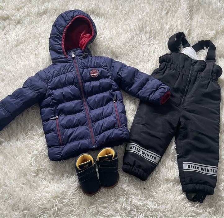 Ciepły komplet dla chłopca 74–80 + buty Nike gratis