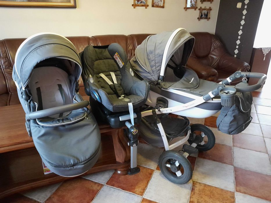 Wózek 3w1 + baza isofix