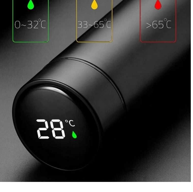 TERMOS / KUBEK TERMICZNY z wyświetlaczem Logit MUG-002 czarny TANIO