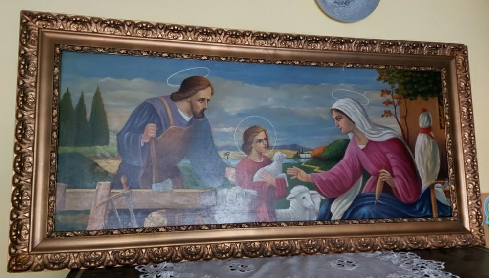 Obraz święta rodzina prl po renowacji