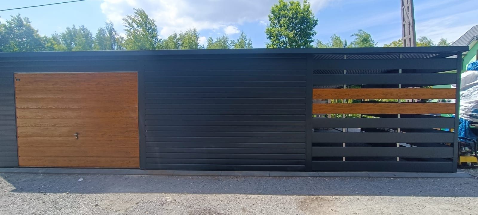 Garaz blaszak 4x6 orzech Drewnopodobny