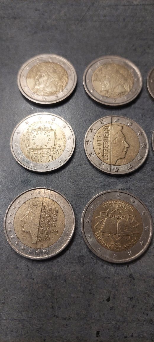Moneta 2 Euro Włochy, Austria, Irlandia, Holandia