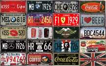 Retro tablice USA metalowe 30x15 cm